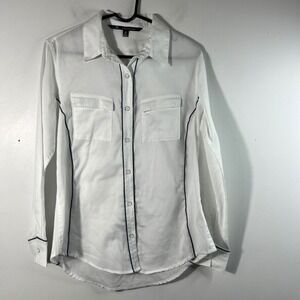 Womens Vintage Lee Riders Shape Illusions Button Western Shirt M Light Weight